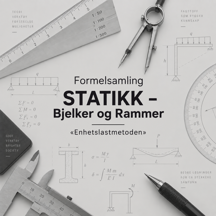 Statistikk - Bjelker og rammer «Enhetslastmetoden»