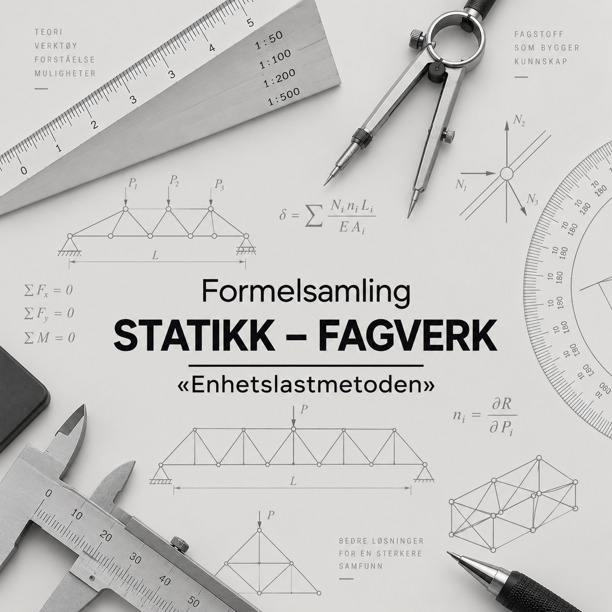 Formelsamling Statikk - Fagverk «Enhetslastmetoden»